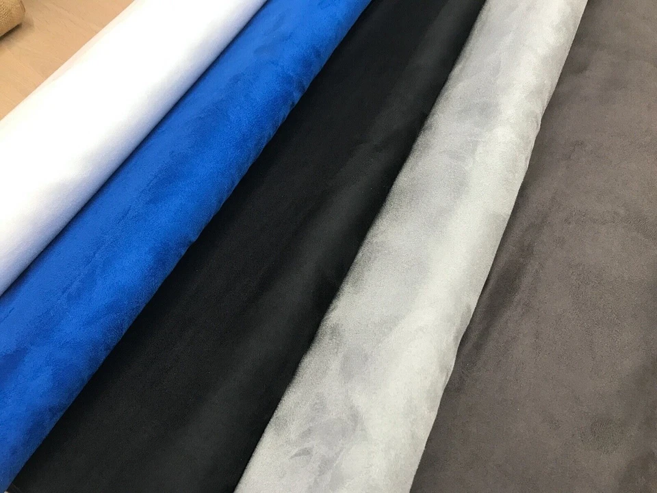 Suede FABRIC upholstery  car interior alcantara type black, blue ,grey  150CM - Image 3 of 4
