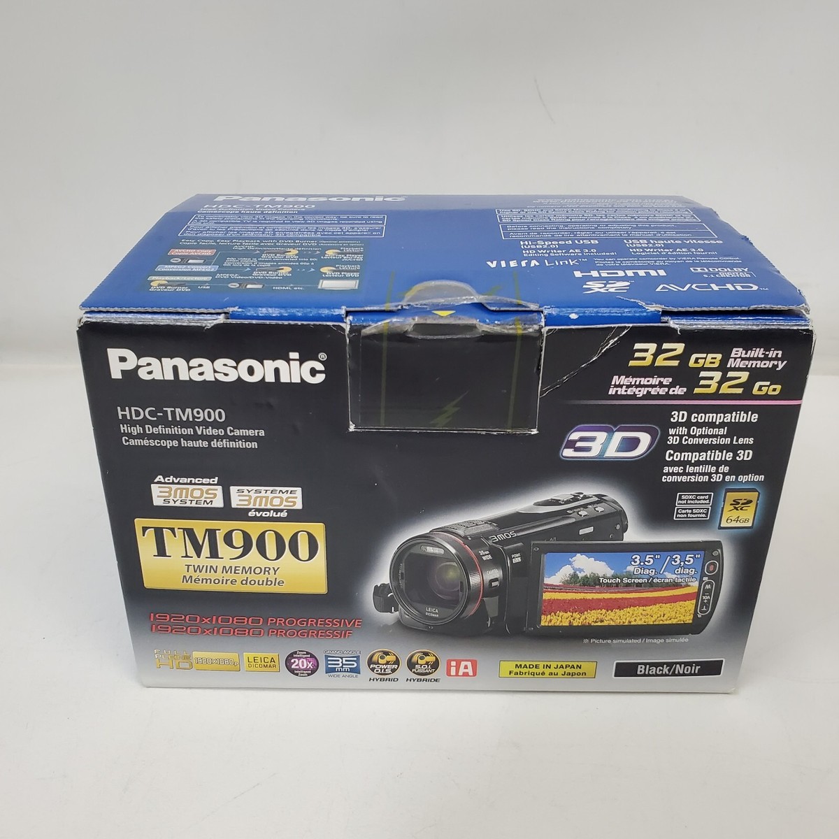 Panasonic HDC-TM900K (32 GB) High Definition 3D Camcorder