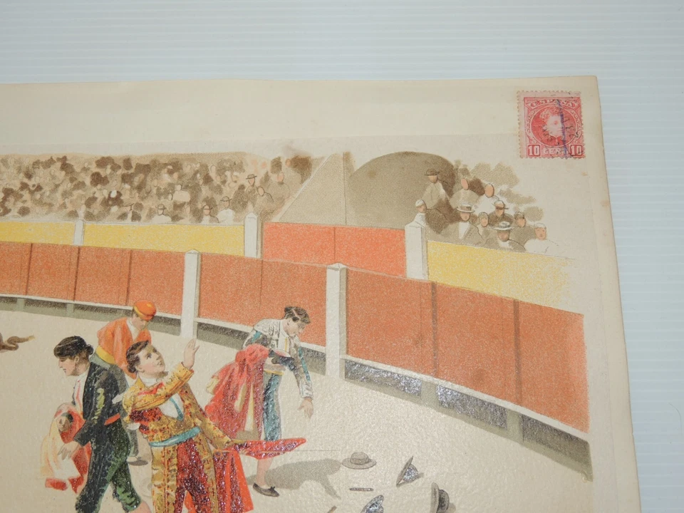 GRAVURE 19ème TAUROMACHIE CORRIDA TORERO  DANIEL PEREA  CHROMOLITHOGRAPHIE - Photo 3/4