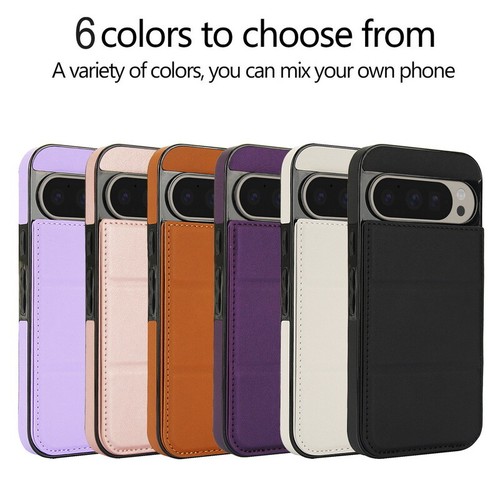 Funda protectora de cuero PU de silicona a prueba de golpes para Google Pixel 9 Pro XL 8 Pro 8A - Imagen 6 de 16