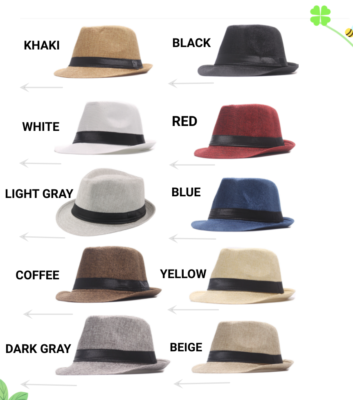 5/10Pcs Short Brim Fedora Classic Summer Beach Sun Hat  display picture 3