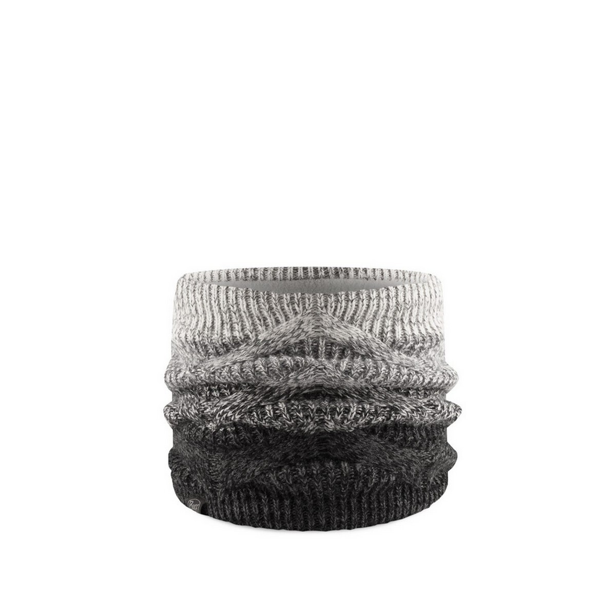 Buff Knitted & Polar Neck Warmer / Masha Grey - Warm Knit fleece neck gaiter.