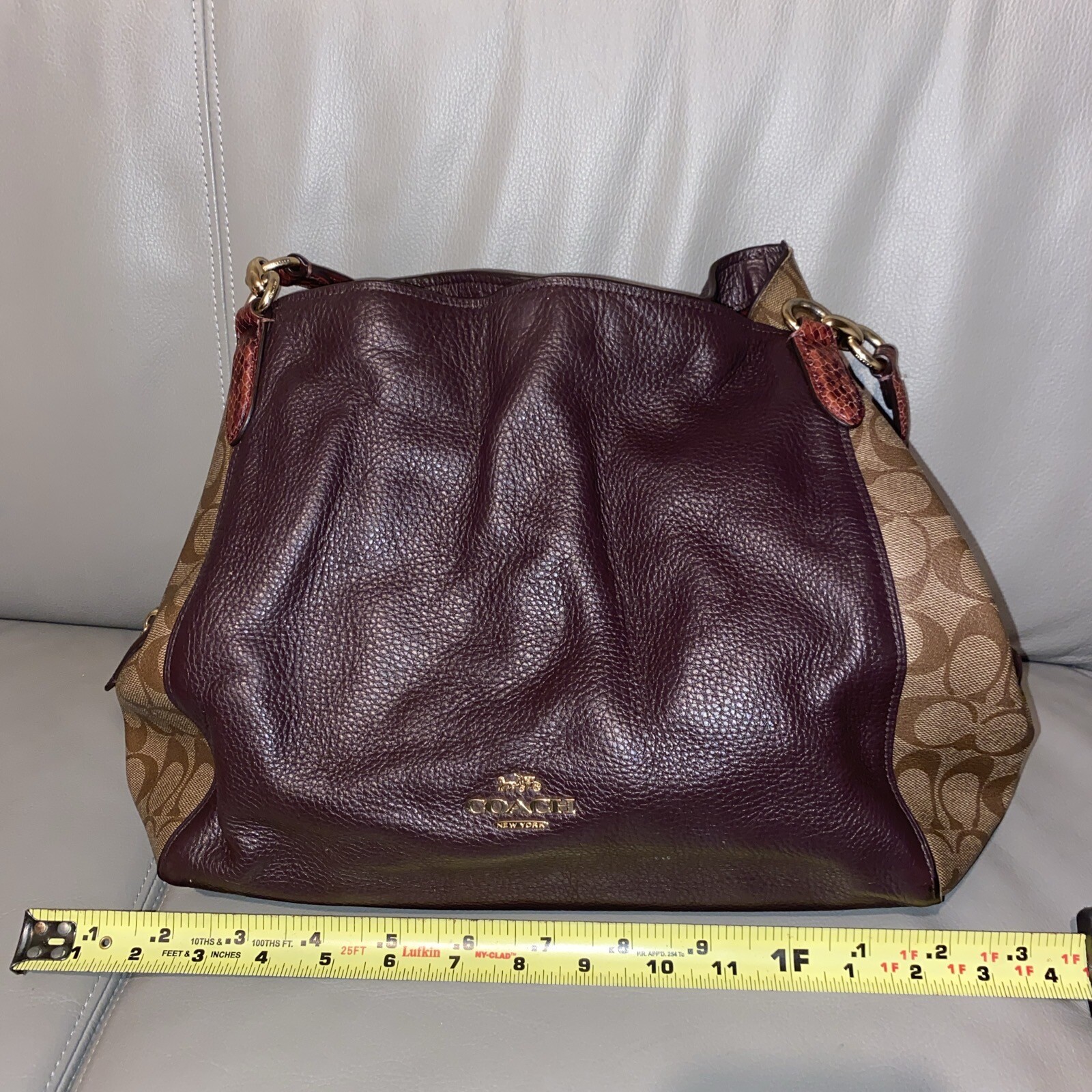 Coach Hallie Shoulder Bag Khaki/Multi in Signature canvas eBay