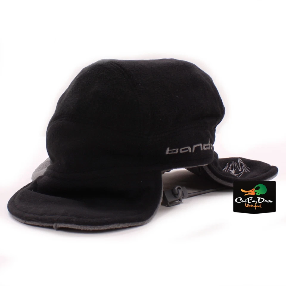 NEW BANDED GEAR UFS FLEECE BRIMMED BEANIE HAT CAP "b" LOGO BLACK - Image 3 of 3