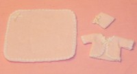 Dollhouse Miniature Baby Bonnet Blanket Sacque Set Pink Falcon Minis 1:12 Dollhouse Miniature Baby Bonnet Blanket Sacque Set Pink Falcon Minis 1:12