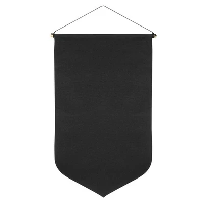Émail Broche Affichage Bannière, 17" Longueur Toile Broche Bannière Paroi Noir - Photo 1/4