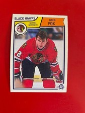 1983-84 O-Pee-Chee hockey OPC #101 Greg Fox - Chicago Blackhawks NRMT