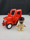 Lego Duplo Red Farm Tractor Riding Vehicle With A  Farmer