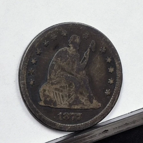 1877 Liberty Seated Quarter - Good Details, Dark (#60557-L)