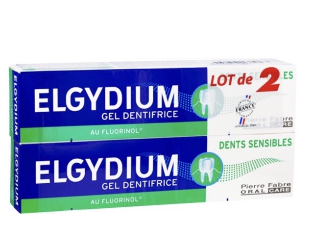 Dentifrice Elgydium dents sensibles sensitive gel dentaire 75ml duopack