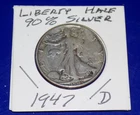1947-D Walking Liberty 90% Silver Half Dollar
