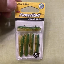 Berkley Powerbait Atomic Tubes 1/16 oz 1.75 g 5 Ct Pre Rigged Perch