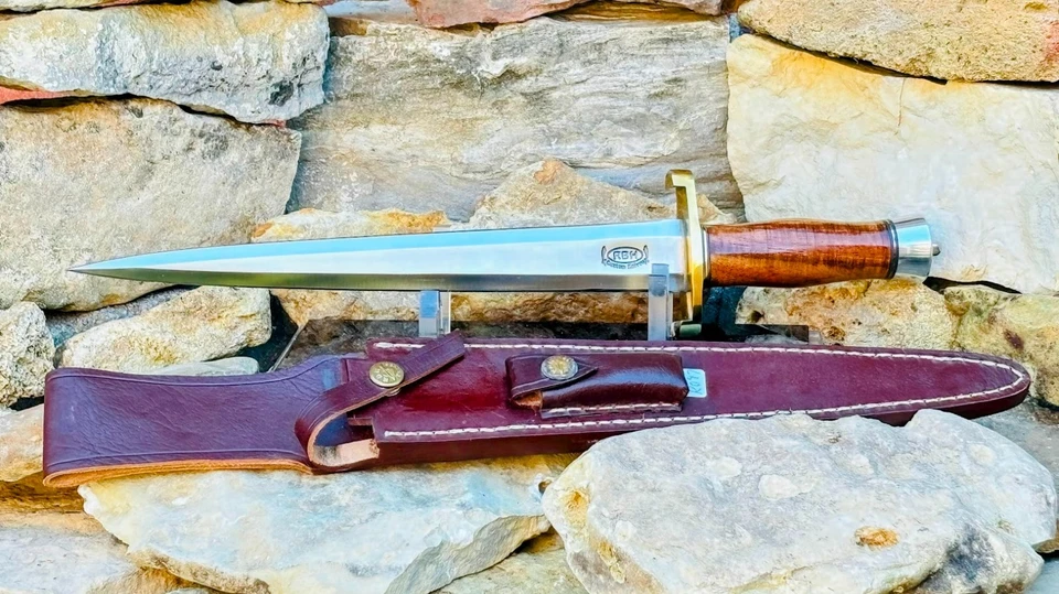 RBH CUSTOM KNIVES Large Fixed Blade Stiletto Toothpick 17" KNIFE Dagger USA MADE - Image 2 of 4