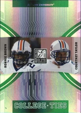 2007 Donruss Elite College Ties Green #15 Ronnie Brown/Courtney Taylor/800 FB