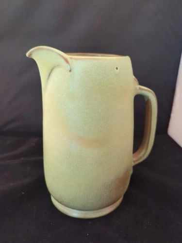 Frankoma Pottery Prairie Green Large Pitcher #81 Excellent Vintage 7.5" Tall
