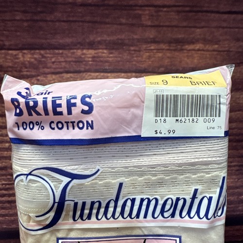Two Vintage 3-Pair Pack of Fundamentals Women's 100% Cotton Briefs - Nude/Beige - Picture 2 of 6