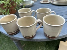 Metlox Vernonware California Collection MONTEREY 5 Flat Cups / Mugs MINT BUY NOW