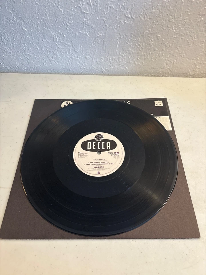 REDSKINS POWER IS YOURS 10" 1986 DECCA FXT 3 VINYL UK PRESSING PUNK NEW WAVE VG+ - Image 3 of 3