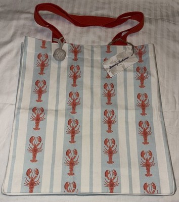 Tommy Bahama Cotton Canvas Reusable Tote Bag Beach Ocean Lobster   Sea-life NWT
