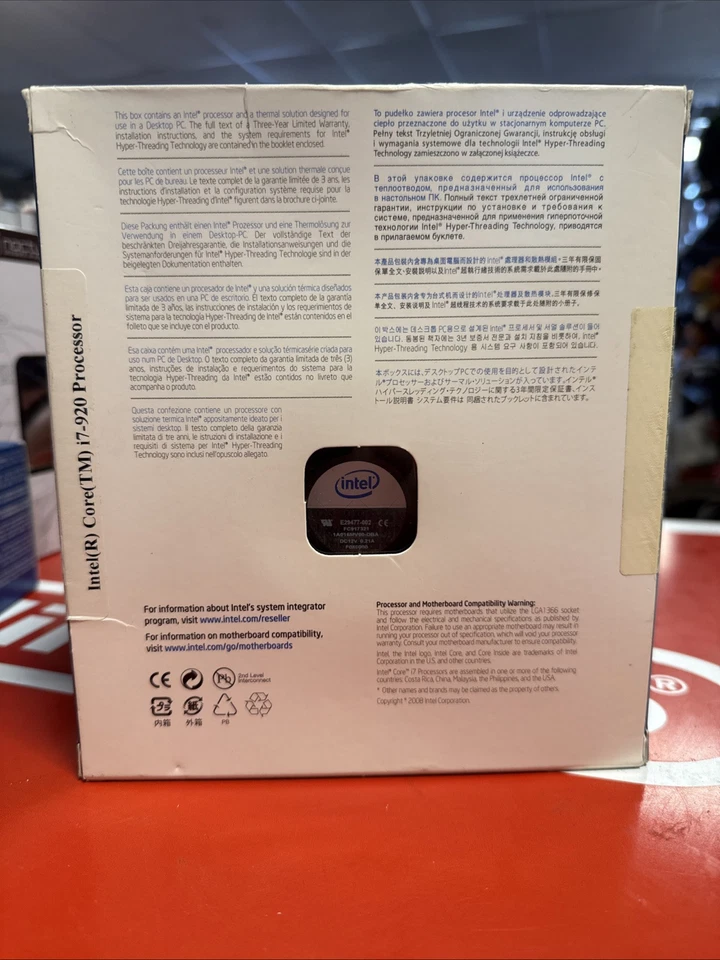 Intel Core i7 Processor i7-920 2.66GHz 8 MB LGA1366 CPU BX80601920 New Sealed - Image 3 of 4