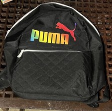 Zaino Puma Full Size Nero Logo Colorato Cerniera Bianca