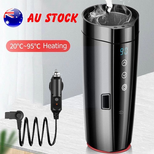 12V Car Heating Cup Travel Mug Electric Heated Water Kettle Temperature Control