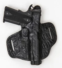 On Duty Conceal RH LH OWB Leather Gun Holster For S&W M&P 9 40 45 4.5"
