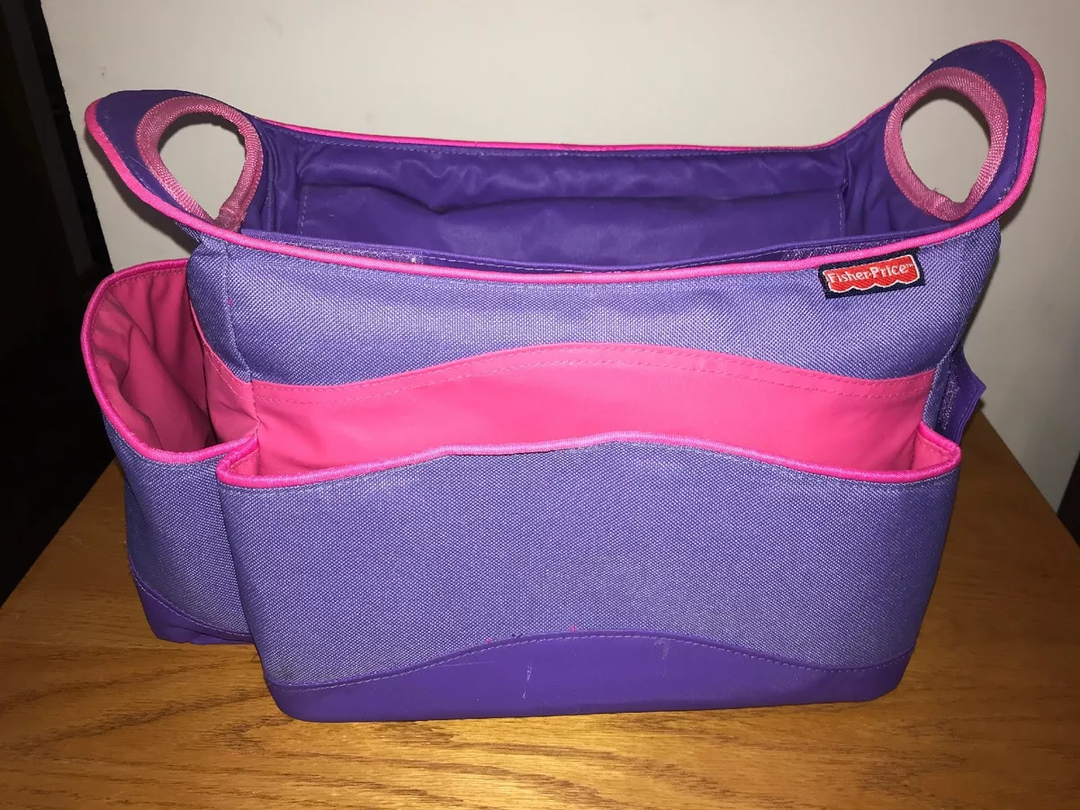 FISHER PRICE soft sided toy box with pockets And Handles Great For Car