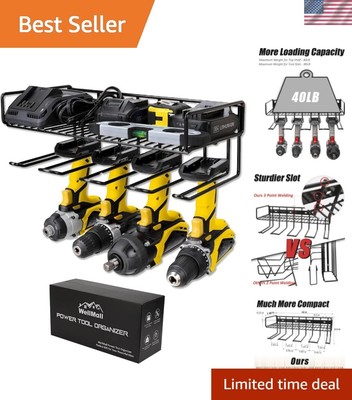 Robust Wall-Mounted Shelf - 80 lbs Capacity for Efficient Tool Storage