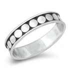 Thin Beaded Bali Stackable Ring .925 Sterling Silver Vintage Band Sizes 5-10 NEW