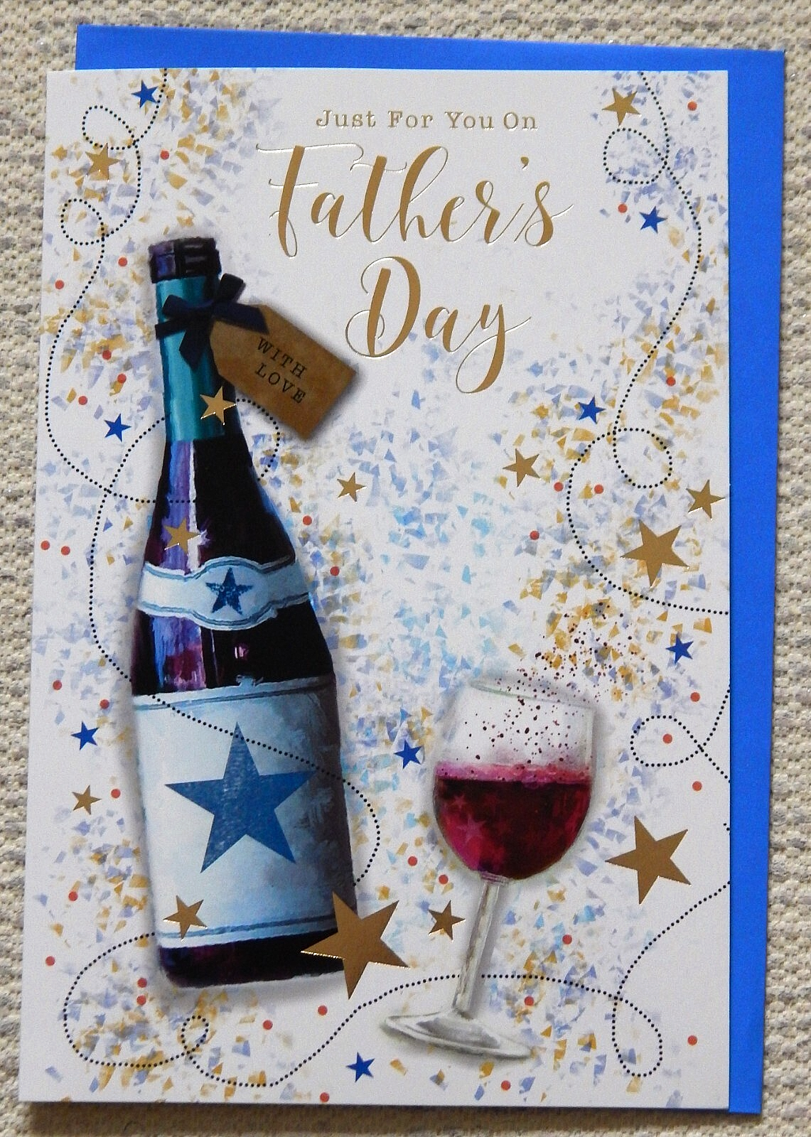 Fathers Day Card ~ Just for You On Father's Day Card   9""x 6"" Dad Daddy Father