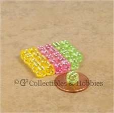 NEW 5mm Deluxe Rounded Edge 30 MINI Dice Set Transparent Lime Green Yellow Pink