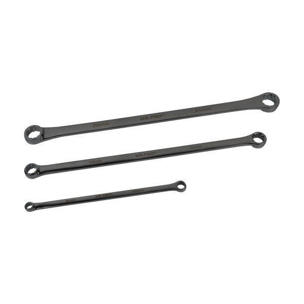 US PRO 7pc Aviation Double Ended Ring Extra Long Spanner Set 8