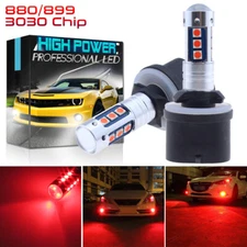 GLOFE 899 880 15-LED Red Fog Light Driving DRL Bulbs,with Projector No Dark Spot