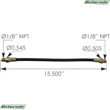 755.GH115 Grease Hose for Clutch 15in - Mack 25000843 36RU171