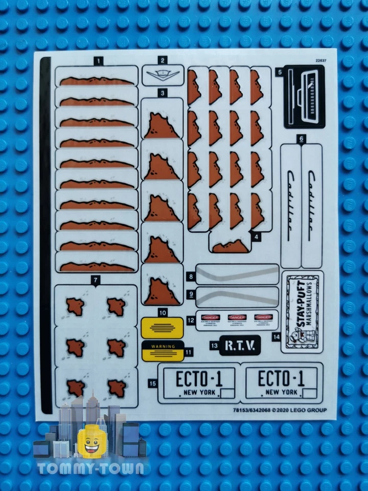 Lego Ghostbusters STICKER SHEET ONLY for Lego set 10274 Ghostbusters ECTO-1 RARE