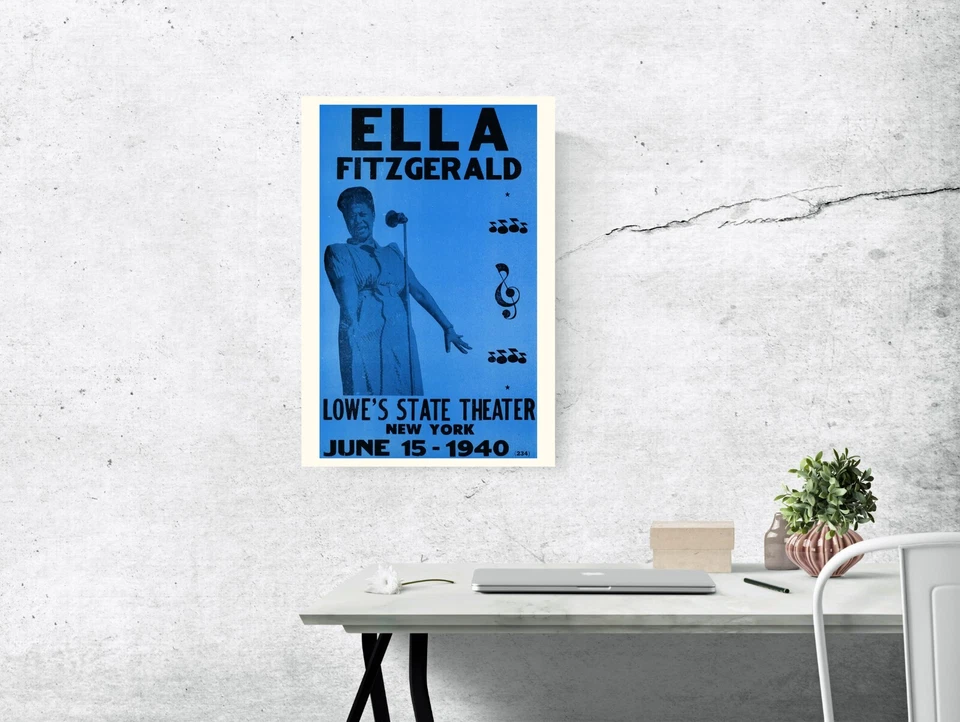 Ella Fitzgerald Poster, Jazz, Singer, Concert, New York City, 1940 - Image 2 of 4