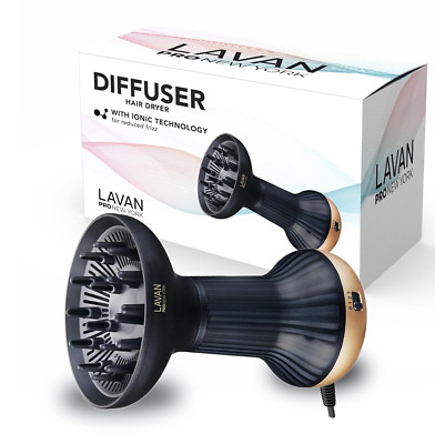 Ionic Diffuser Hair Dryer for Curly Hair - Frizz-Free & Defined Curls