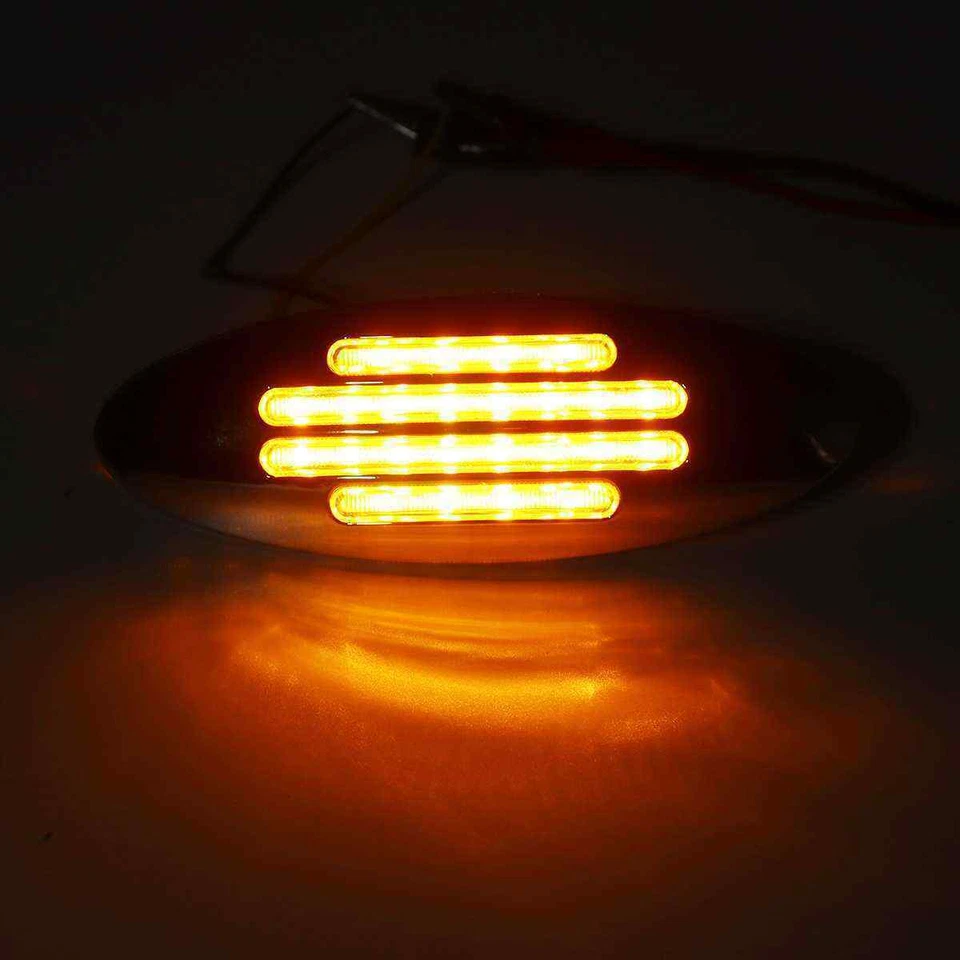 Luz de separación lateral para remolque de camión 10X ámbar 6,7" 24 LED para Freightliner Foto 2 de 4