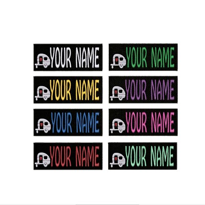 BEST SELLING 3x1 SIZE Custom NAME TAG Embroidered ''Iron on'', USA FAST SHIPPING