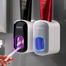 Automatic Toothpaste Dispenser Wall Mounted Holder Squeezer Bathroom Toilet Home