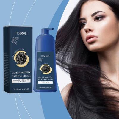 Caviar Protein Hair Dye Cream Gentle Plant Coloring Shampoo E4B5 P3X3 L7X1 F3L2