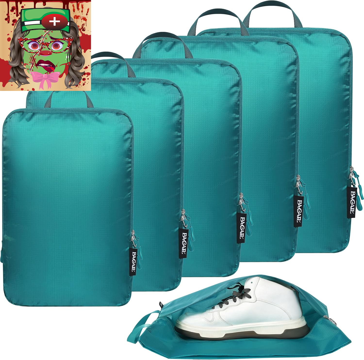 4 Set/6 Set Ultralight Compression Packing Cubes Packing Organizer for Travel Ac