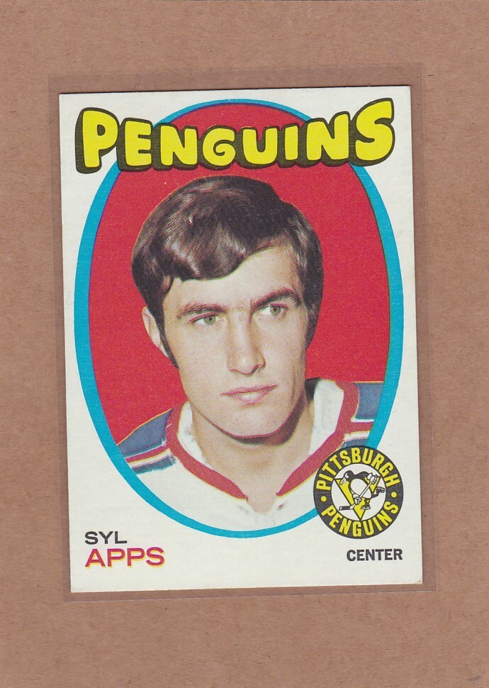 1971-72 TOPPS HOCKEY SYL APPS ROOKIE #77 PENGUINS EX+ *A19057