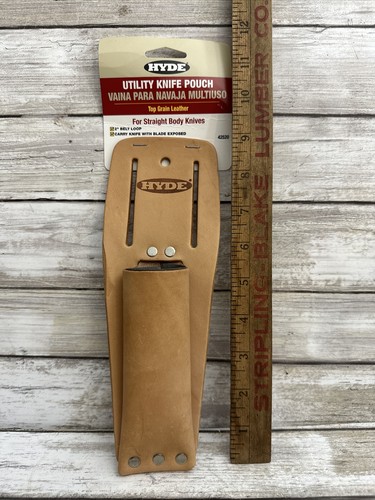 HYDE 42520 Heavy Duty Top Grain Leather Utility Knife Pouch New W/Tags Made ๐บ๐ธ - Picture 5 of 5