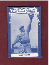 ROSS YOUNGS, Giants ~ TCMA All-Time Greats TYPE 4/3 strip card (NOT postcard)
