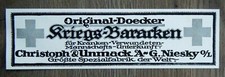 alte Werbeanzeige Original-Doecker Kriegs-Baracken Christoph Unmack Niesky 1931
