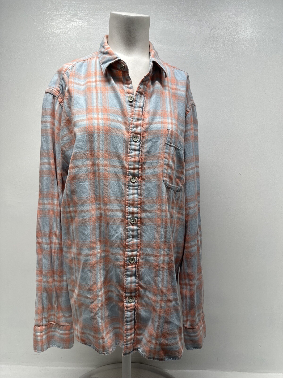 Faherty Button Down Shirt Collared Long Sleeve Pl… - image 1