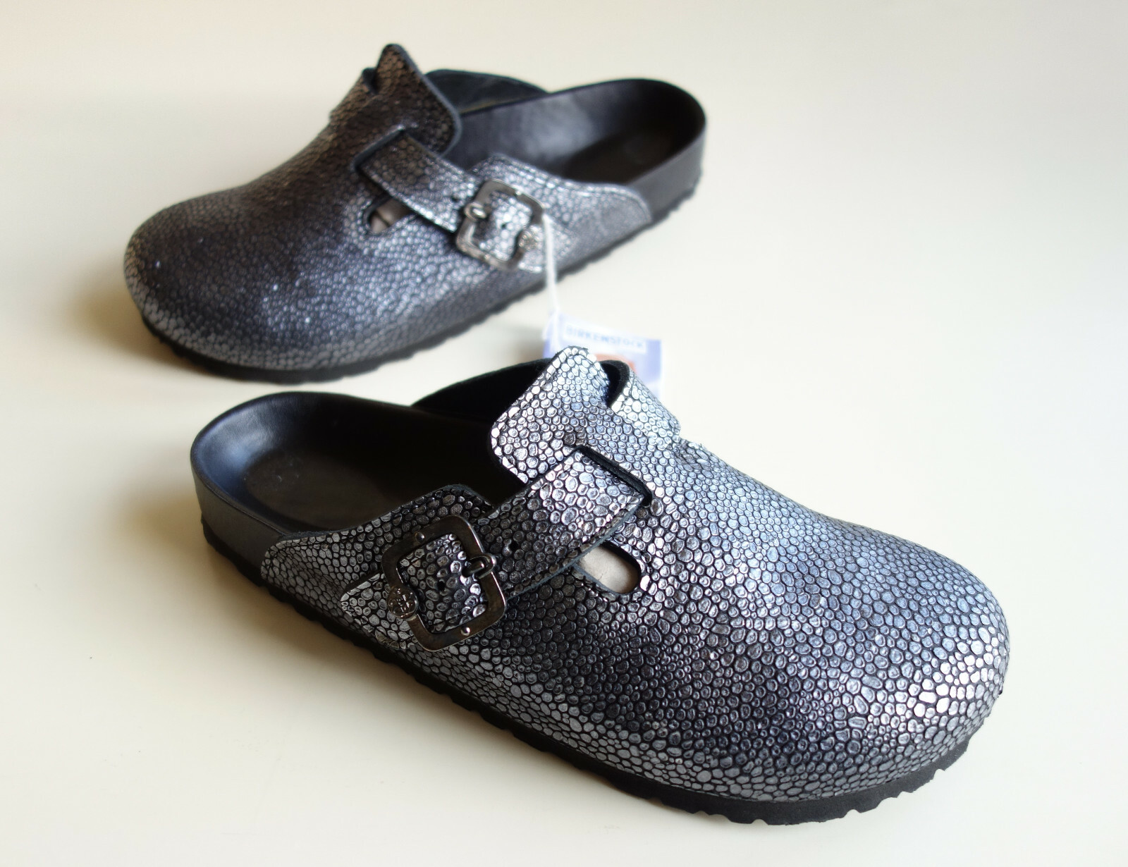 new RSB X BIRKENSTOCK Leather Slide BOSTON EXQ Smoke-Black USL11-M9 EU42 UKL9-M8 image 4