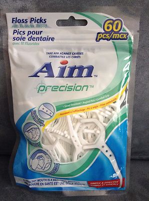 AIM PRECISION 60 PIECE TEETH FLOSSERS WITH FLUORIDEX THREAD BY DR. FRESH